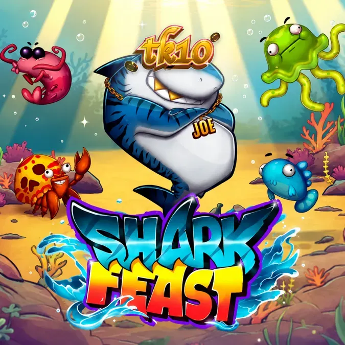 Shark Feast স্লট গেমের রঙিন আন্ডারওয়াটার ইন্টারফেস